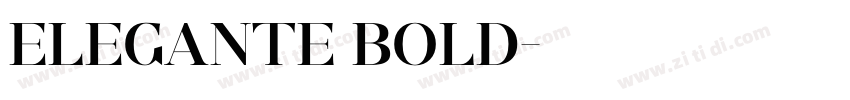 ELEGANTE BOLD字体转换
